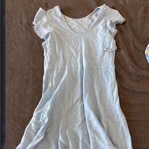 Light Blue Short Sleeve Dress